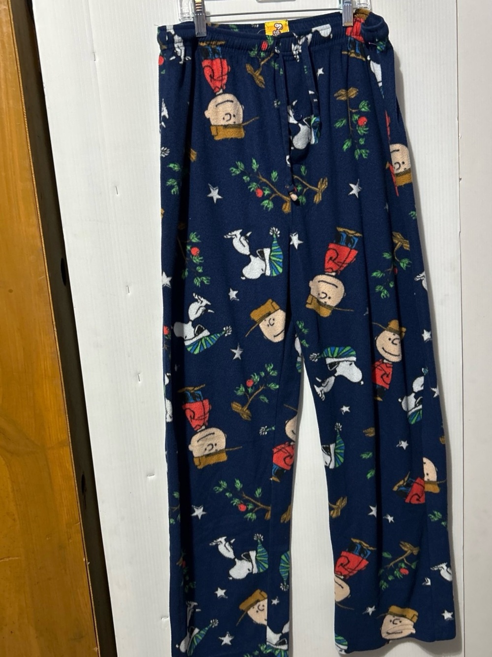 Peanuts Navy Blue Fleece Pajama Pants with Snoopy & Friends